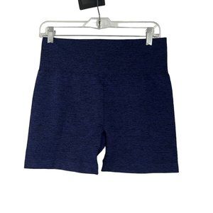 Zyia Active Dark Blue Heathered Biker Shorts XXL Athletic Activewear Workout